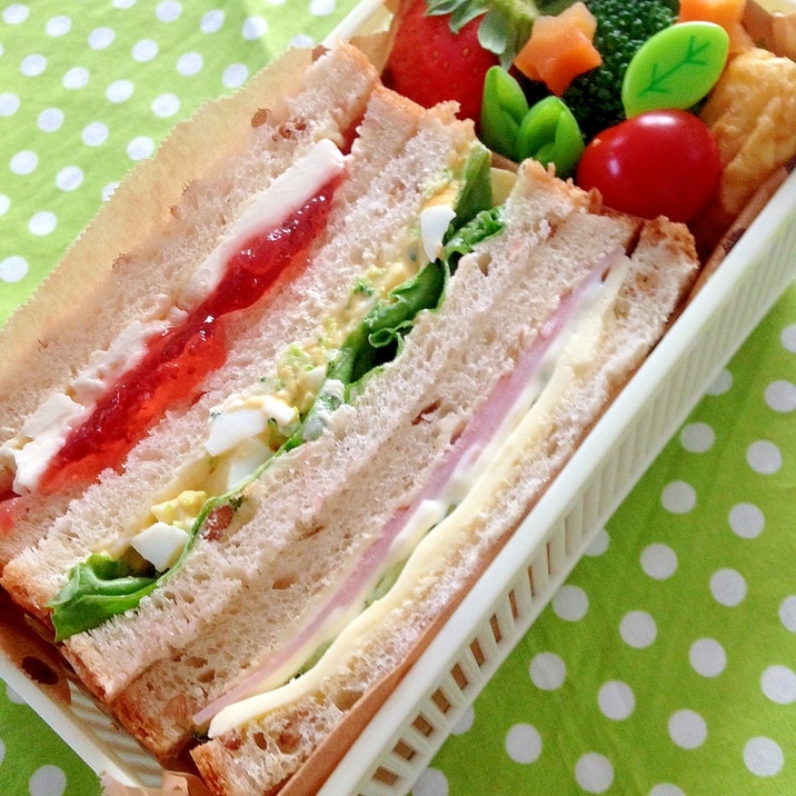 遠足に サンドイッチ3種のお弁当 レシピ 作り方 By Cherry05 楽天レシピ 遠足に サンドイッチ3種のお弁当 レシピ 作り方 By Cherry05 楽天レシピ